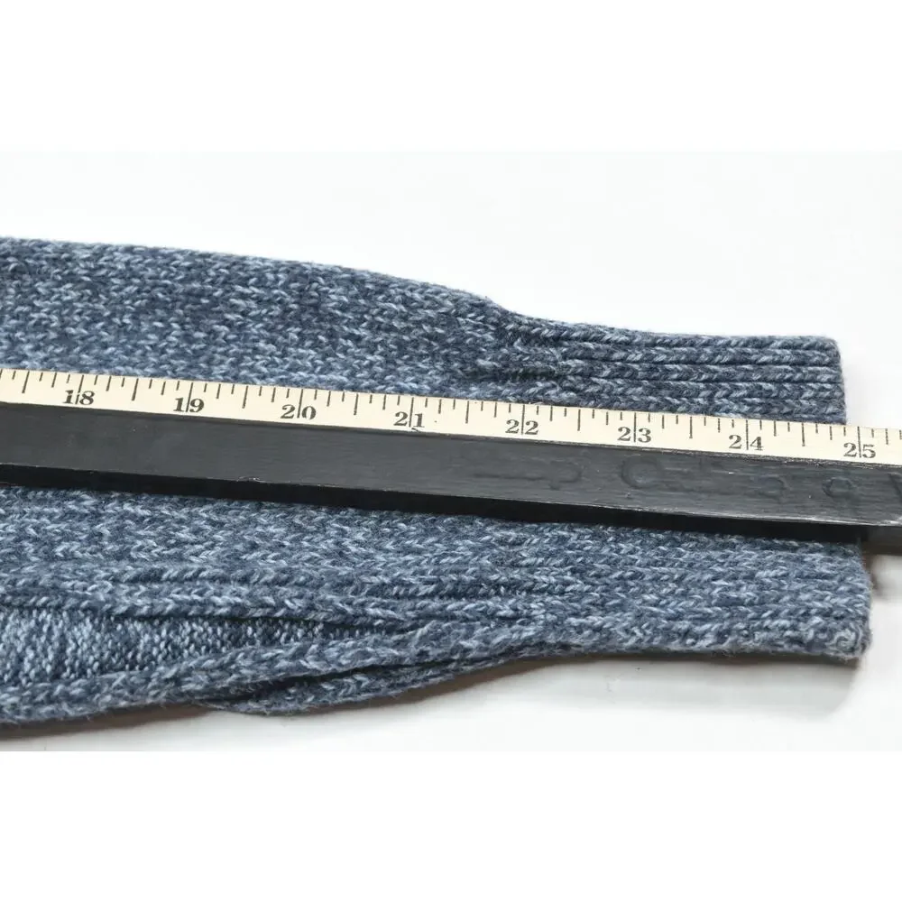 Carbon 2 Cobalt Cableknit Sweater Mens Large Blue Cotton Long Sleeve Pullover
